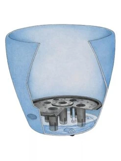 Viva Round Self-Watering Rolling Planter, 17.25” Diameter 7 Viva Round Self-Watering Rolling Planter, 17.25” Diameter -Garden Outfitters Store 39325 002