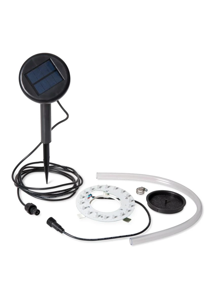 Solar Illuminated Planter Tall Granite, 32" 6 Solar Illuminated Planter Tall Granite, 32" - Image 6