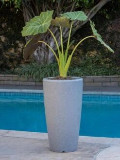 Solar Illuminated Planter Tall Granite, 32" 9 Solar Illuminated Planter Tall Granite, 32" -Garden Outfitters Store 8600183 19645 tif