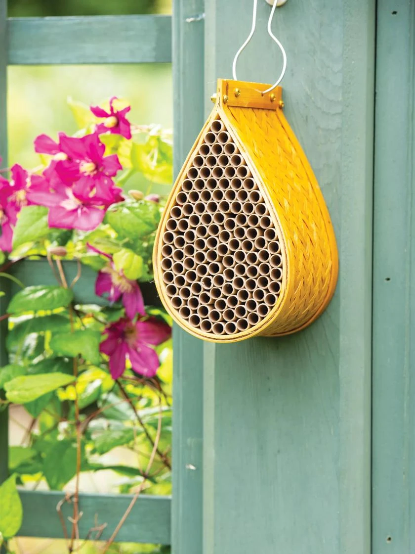 Teardrop Bamboo Mason Bee House 1 Teardrop Bamboo Mason Bee House