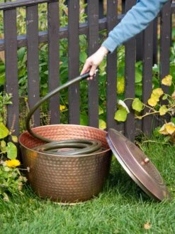 Hammered Copper Hose Pot With Lid 13 Hammered Copper Hose Pot With Lid -Garden Outfitters Store 8613311 0012