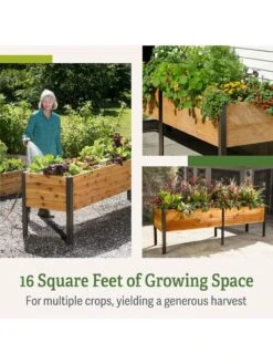 Self-Watering Elevated Planter Box, 2' X 8' -Garden Outfitters Store b00eow8fhu raisedbed feature 2
